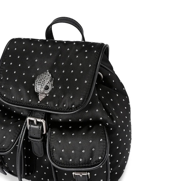 Kurt Geiger London Small Hoxton Backpack Black with Studs and Eagle Head NWT main image 5
